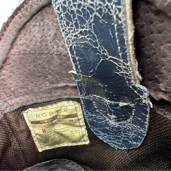 ROPER WOMEN'S AMERICAN BEAUTY FLAG ANKLE BOOTS Size 8 #008 - Picture 10 of 11